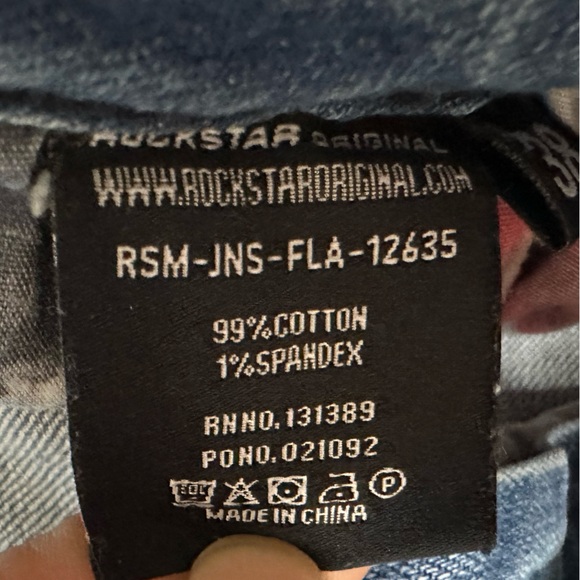 Nwt; ROCKSTAR ORIGINAL Men's Honor Stacked Flare Jean - Picture 10 of 12